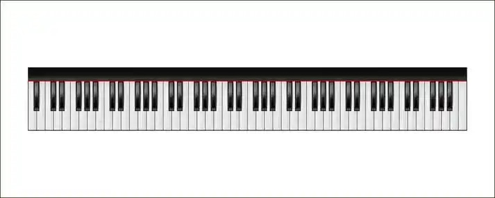 钢琴键盘88键隔离照片