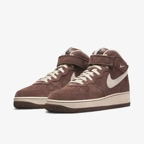 nike air force 1 mid空军一号af1 棕色巧克力 男女同款 中帮休闲板鞋