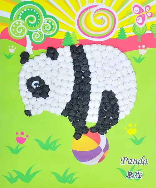 儿童卡通手工创意diy搓纸画揉纸画幼儿园手工制作材料包