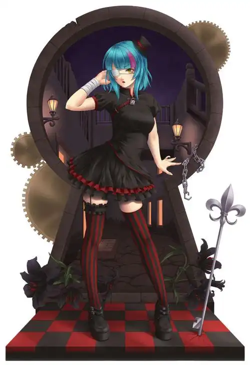 黑衣动漫少女美图欣赏