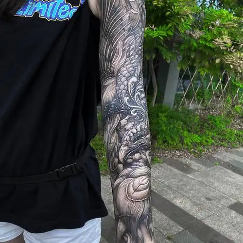 凤凰花臂 凤凰_纹身吧社区 - 纹身大咖
