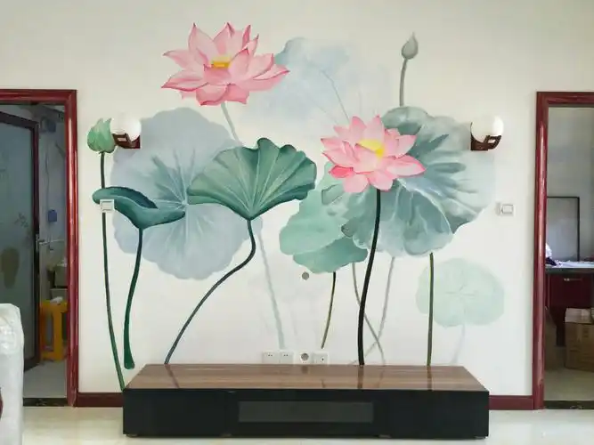 墙绘丨荷花