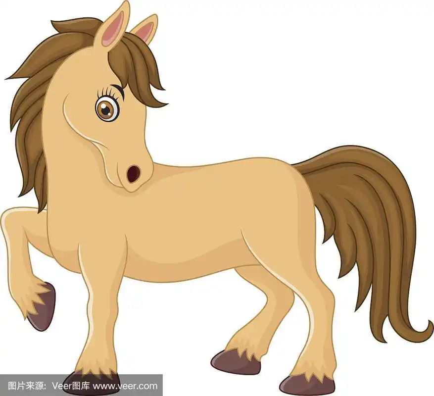 卡通可爱的马