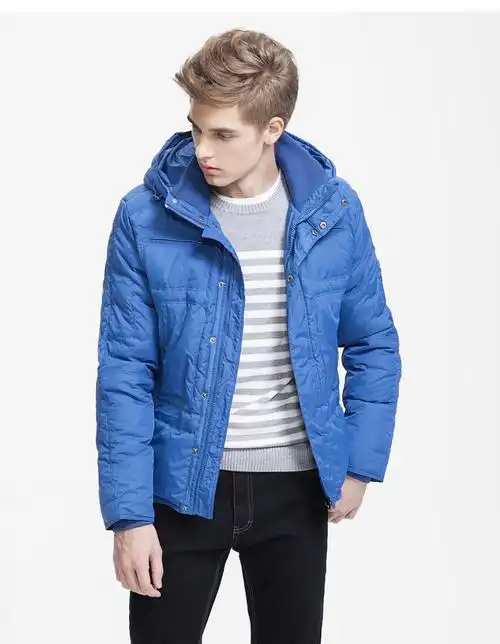 以纯线上品牌a21 2015秋冬新品男装保暖连帽外套男保暖羽绒服男