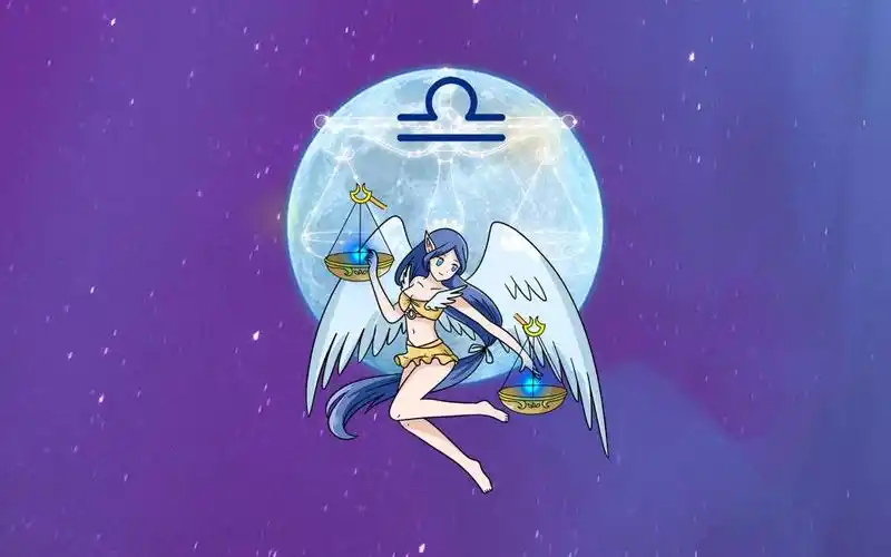 天秤座星空背景创意设计插画,高清壁纸图片,生肖星座-回车桌面