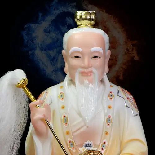 鸿钧老祖神像树脂佛像三清之师道人家用客厅摆件