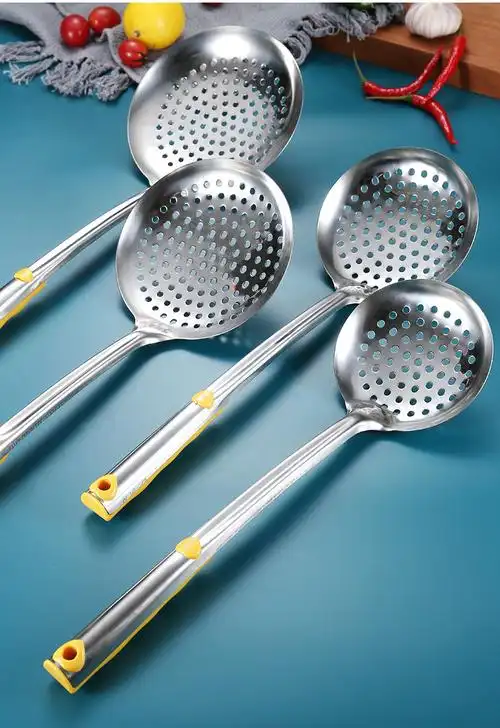 漏勺不锈钢捞面漏勺捞饺子漏勺家用厨房火锅麻辣烫煮面小大漏勺子 加