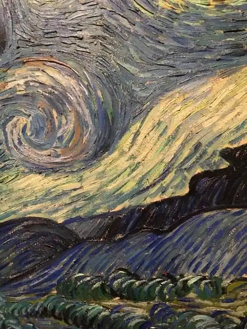 梵高代表作《星空》(the starry night,纽约现代艺术博物馆