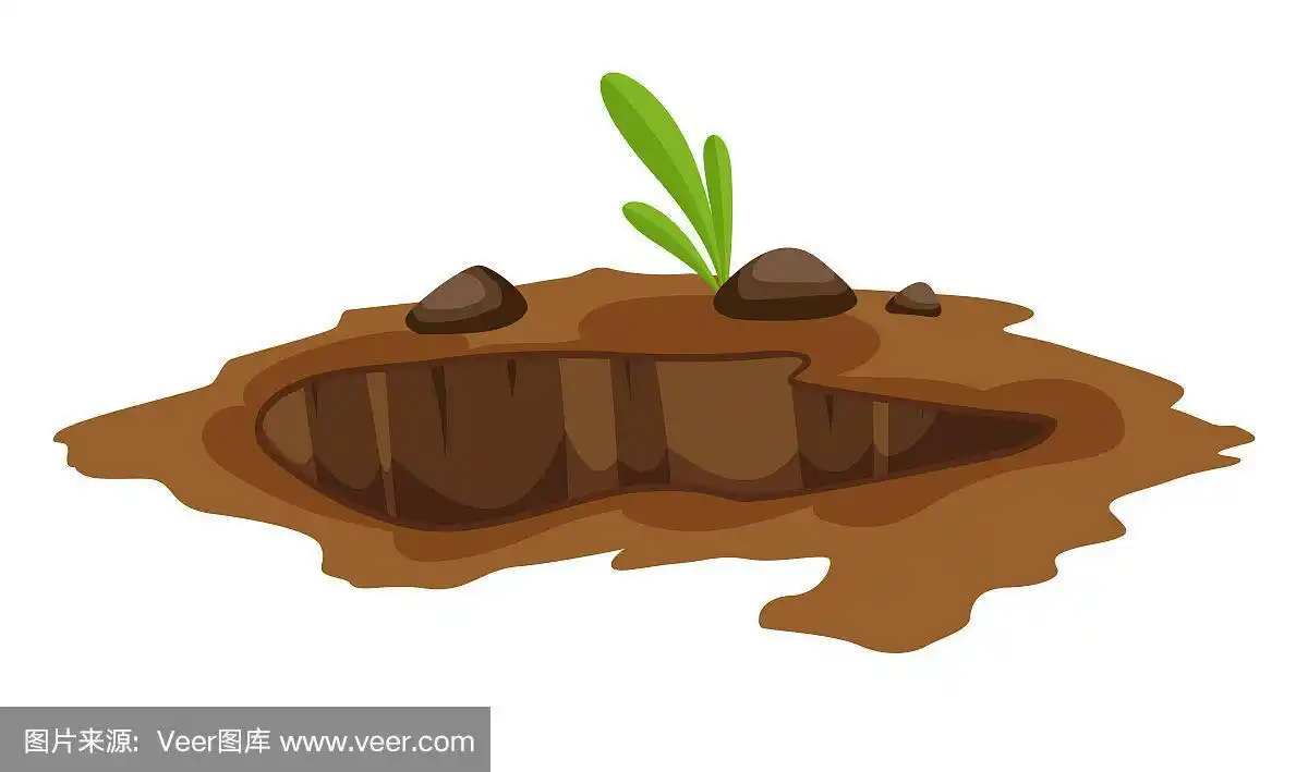 地面上的一个大洞.地面工程挖沙,煤矸石,岩石及砂砾插图