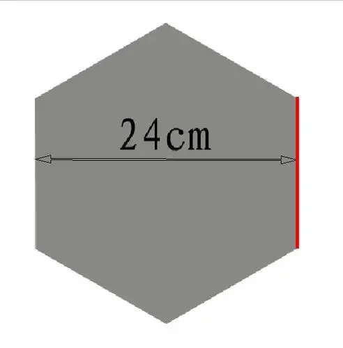 请问这个正六边形的边是多长啊?