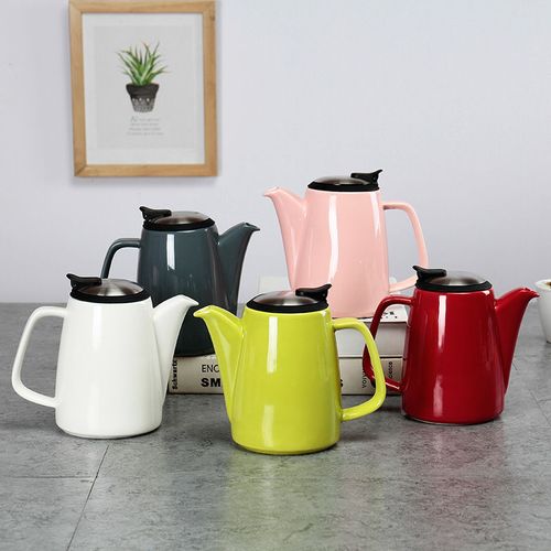 家用茶壶陶瓷单壶带过滤网办公泡茶水壶大码酒店餐厅出口精美茶具