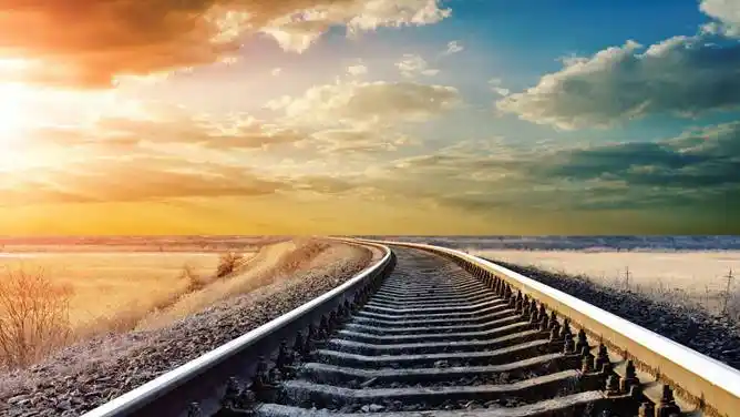 唯美铁道铁路ppt背景图片