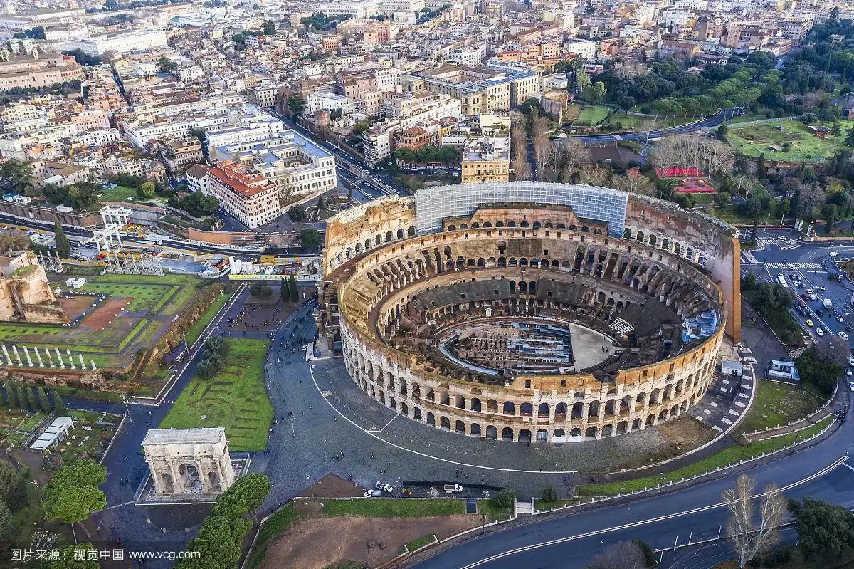 意大利 罗马斗兽场 航拍