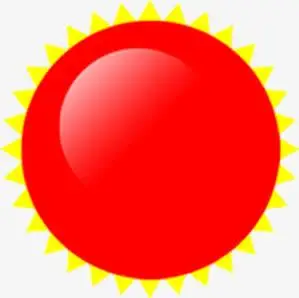 开学季黄边红太阳