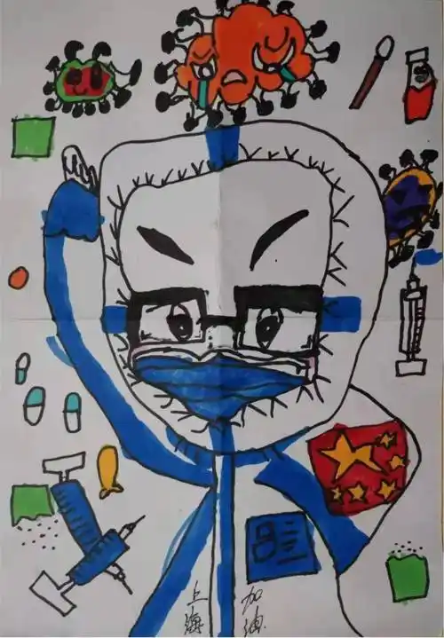 《打败病毒的白衣天使》——百灵鸟四班 夏瑾伊《抗疫大作战》