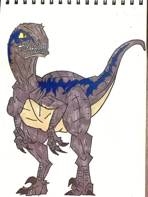 迅猛龙简笔画谢谢大家