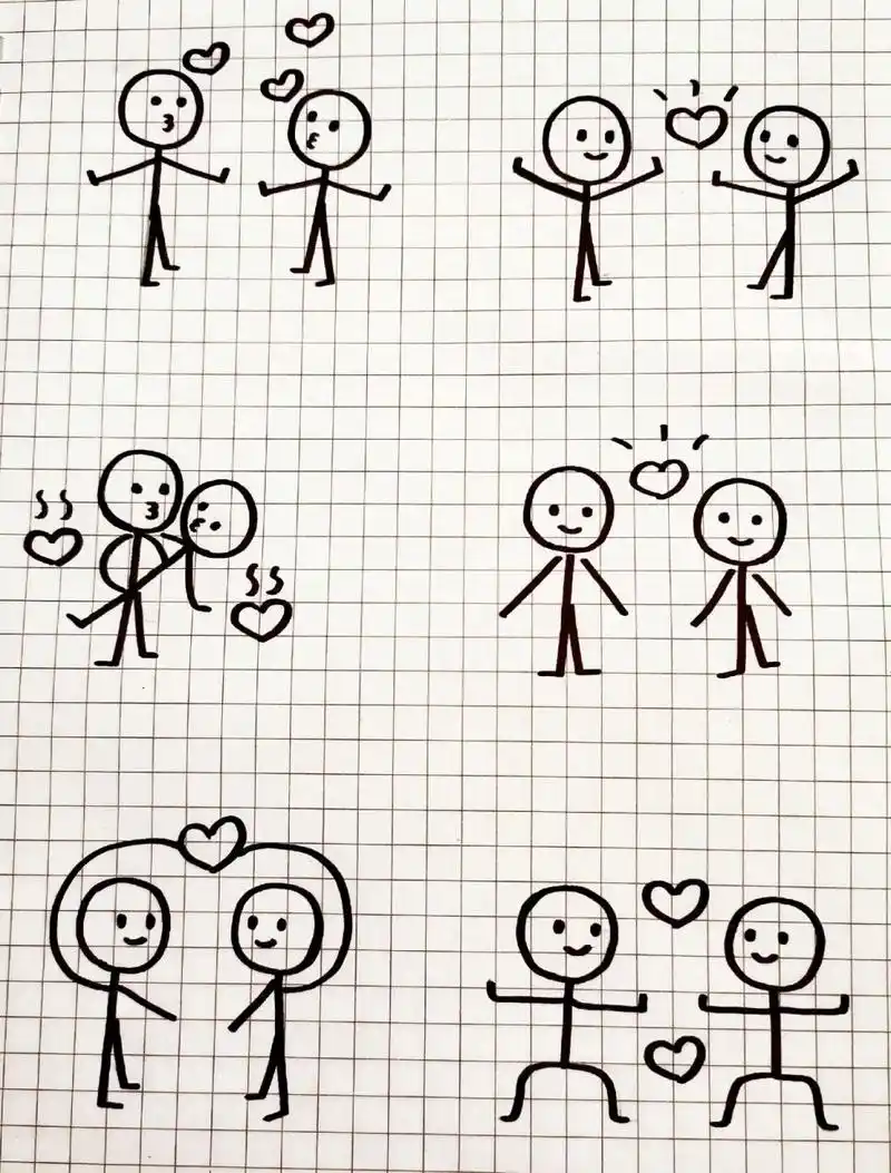 火柴人简笔画素材