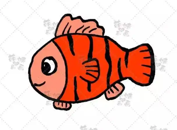 款可爱的珊瑚鱼怎么画简笔画教程简笔画热带鱼鱼彩色可爱的小丑鱼简笔