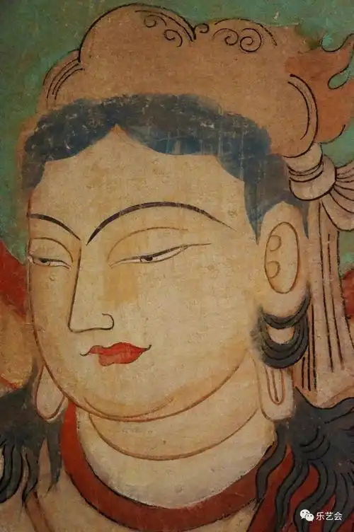 吐木库喇石窟一佛一菩萨壁画临摹:施隆多夫分享敦煌丝路成都展