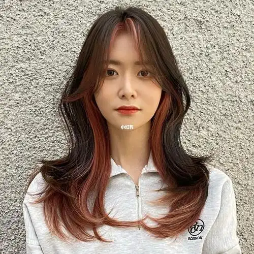 染发 挂耳染 长发挂耳染 法式漫画刘海!