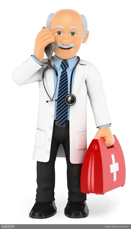 打手机的医生高清图片