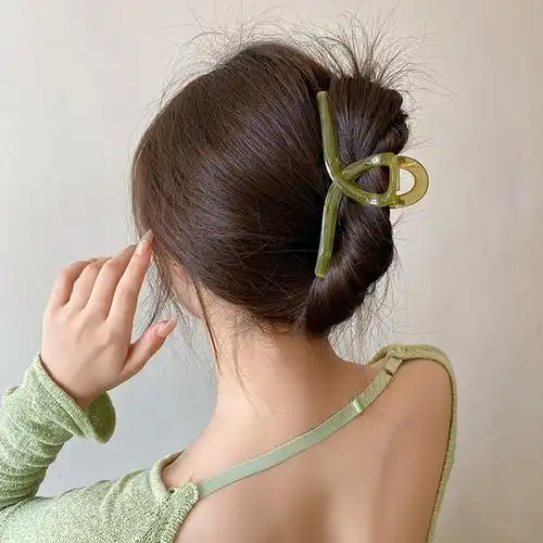 头发抓夹鲨鱼夹夹子女高级感后脑勺大号盘发发夹发卡头饰发量多_爱购