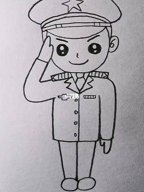 简笔画简笔画简笔画教程文化绘画警察叔叔要如何画警察简笔画大全正在