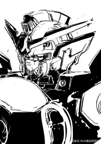 机动战士高达线稿风格插画合集,你们要的00高达来了