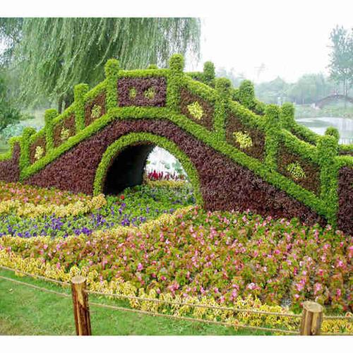仿真绿雕桥装饰公园假植物绿雕景观摆示人造绿植绿雕仿真桥