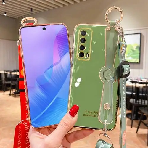 酷斯基 华为畅享20se手机壳女款网红畅想20se防摔保护套全包镜头腕带