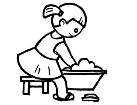 做家务活的小朋友简笔画小男孩简笔画小女孩简笔画