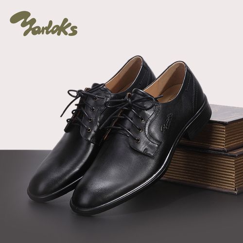 yarloks/雅乐士新款男士商务休闲鞋真皮牛皮系带商务通勤 2112201