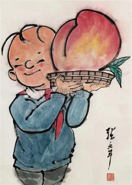 张乐平 三毛 镜心 设色纸本