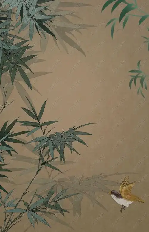 古风古典工笔画竹林文艺背景下载-编号19408412-其他-我图网