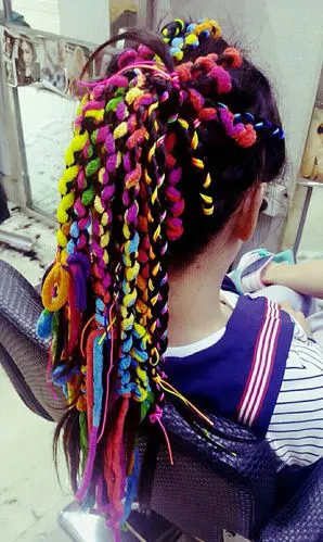 编头发的绳子头绳绑头发麻花辫子大理丽江彩绳雷鬼脏辫彩辫编发绳
