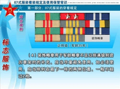 解放军07式新军装级别资历章解读