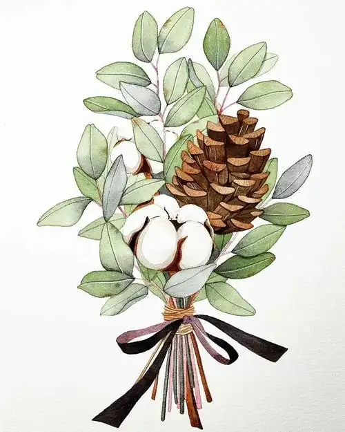 一组小清新水彩小画 | 绘画艺术素材.