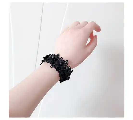 内衣肩带手链肩带手环手链男朋友手绳文胸带子小皮套情侣 麻花藏青白