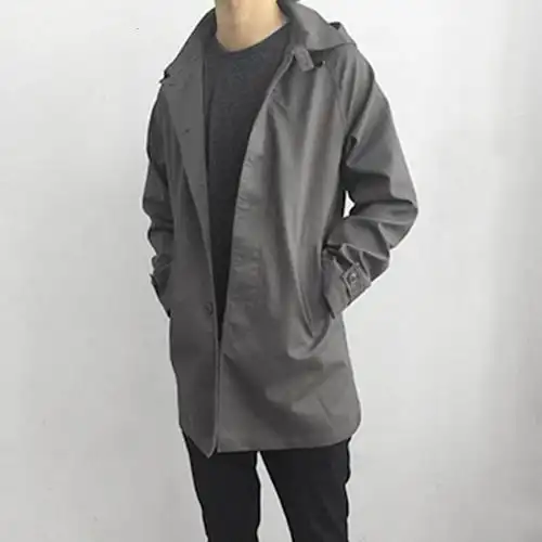 春秋休闲男士风衣外套薄款修身型休闲短款韩版青年