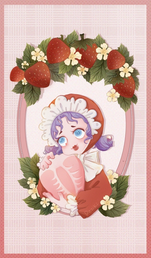 复古可爱风草莓少女