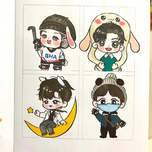 画了个超可爱的肖肖简笔画q版肖战