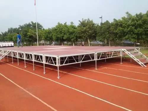 可伸缩舞台厂家定制 铝合金可升降活动舞台 组合移动表演临时舞台