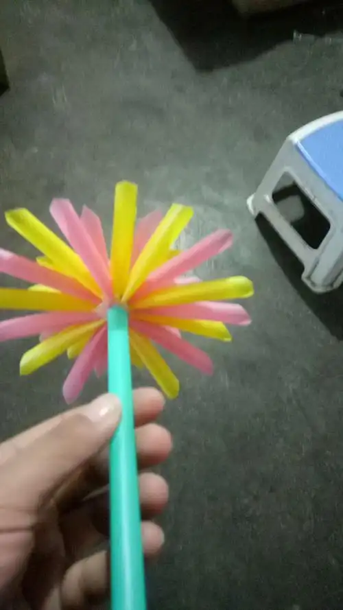 实验二小学前二班董卿懿小朋友的手工制作~吸管花