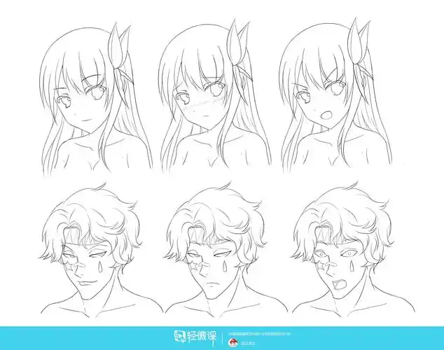 作业:零基础学日系动漫之漫画人物表情的画法训练 - 歪比歪比