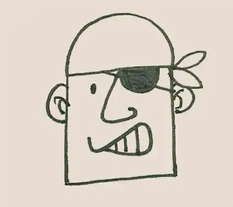 彩色海盗简笔画怎么画 人物可爱海盗简笔画画法