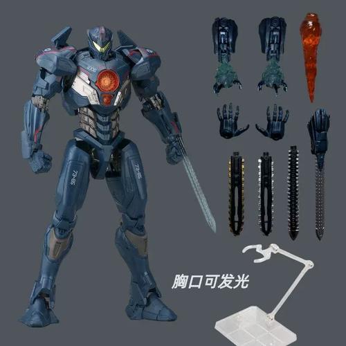 环太平洋机甲模型合金neca发光复仇流浪者可动暴风赤红儿童玩具