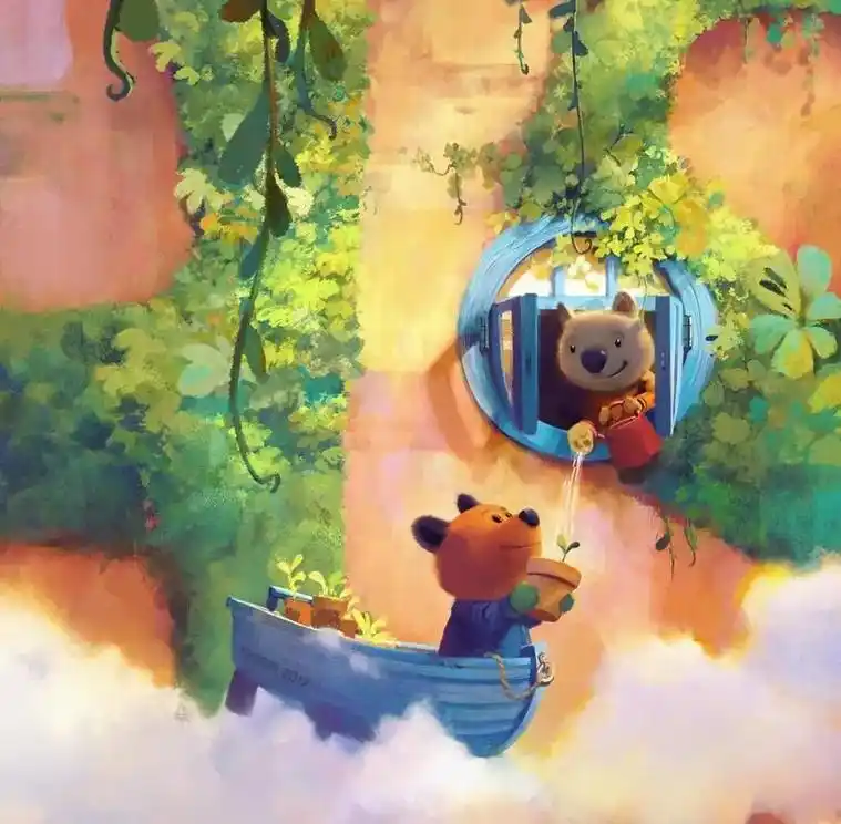 温暖治愈的儿童插画