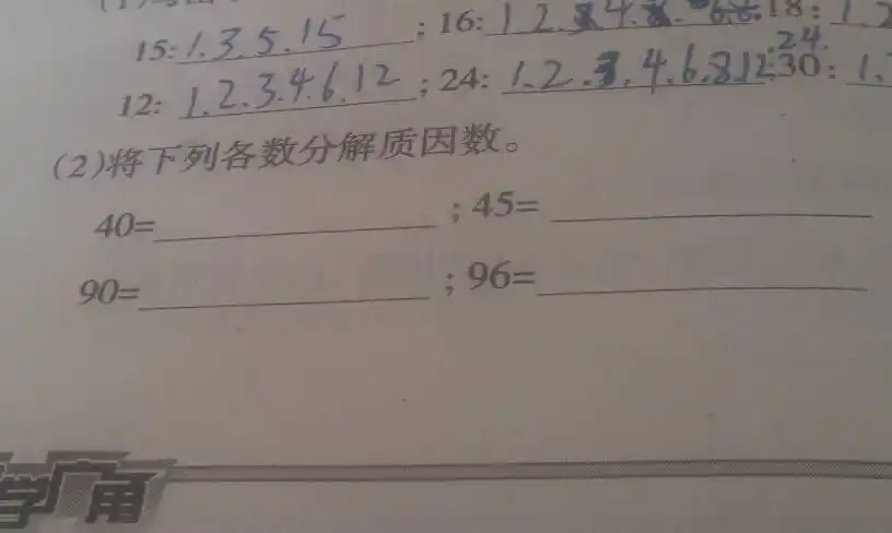 将下列个数分解质因数