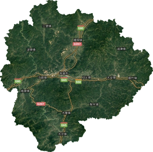 岑溪市高清卫星地图