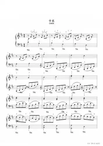 4 卡农(超简单版)第1页 下一页 相关主题 我要评论